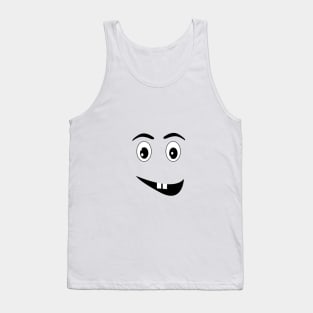 Black and white face cartoon Tank Top